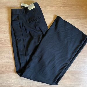 NWT Express Pinstripe Black on Black Editor Pants L 12